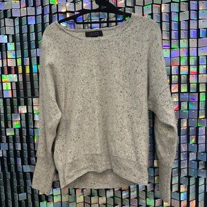 Tahari 100% 2-Ply Cashmere Sweater • Heather Gray • Size XL